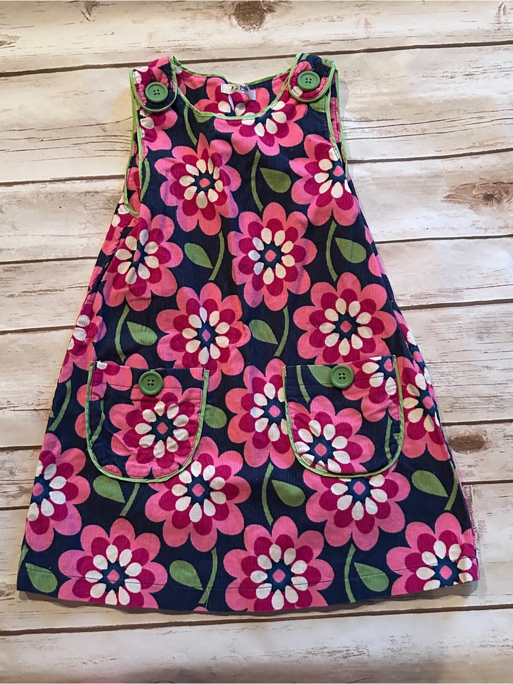 Mini Boden floral cord pinnie vguc 3/4